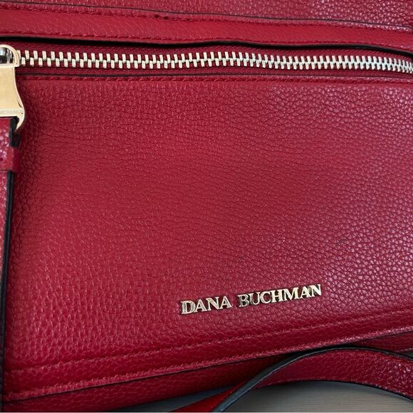 Dana Buchman Merlot Structured Design Adj Strap Vegan Crossbody Bag - Picture 3 of 11